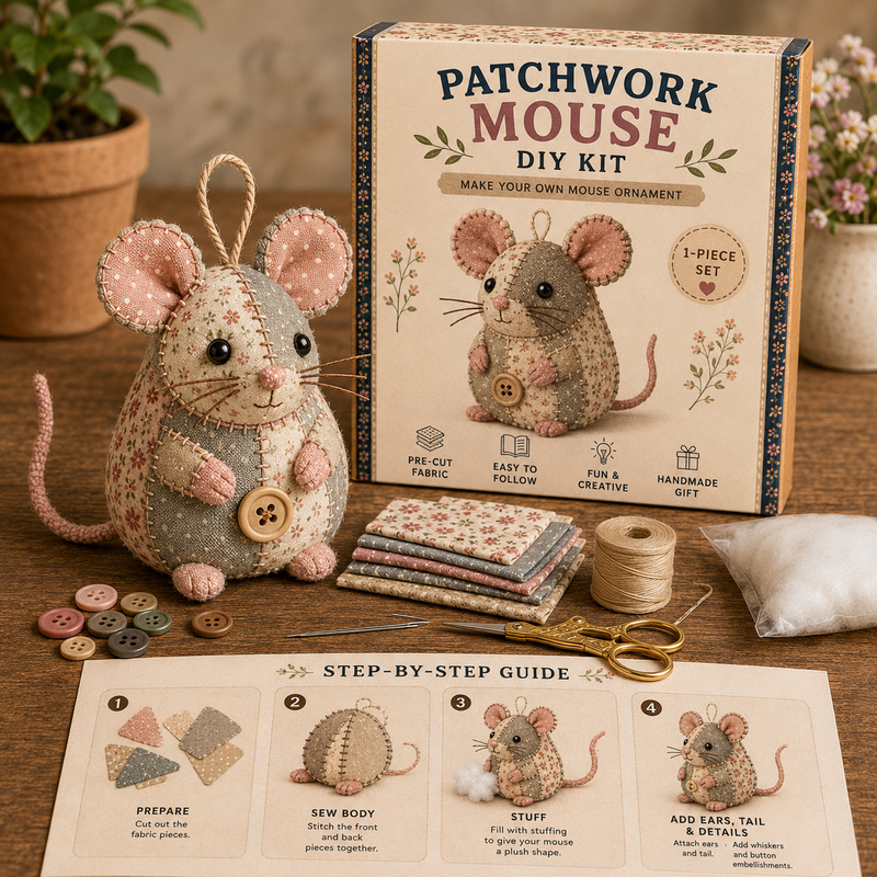 🔥2026 Hot Sale - 🐭🧵 Patchwork Mouse DIY Kit detail view