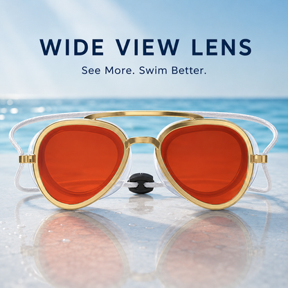 Premium Aviator Swim Goggles | Anti-Leak Wide View Training Mask