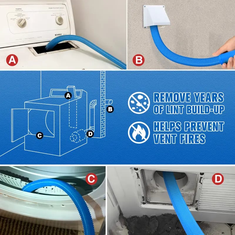 🎖️Sealegend Dryer Vent Cleaner kit Dryer Vacuum