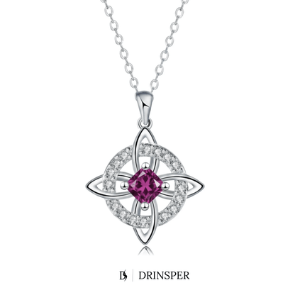 Mystical Birthstone Witches Knot Necklace – Natural Crystal🔮💞Protect Your Loved Ones