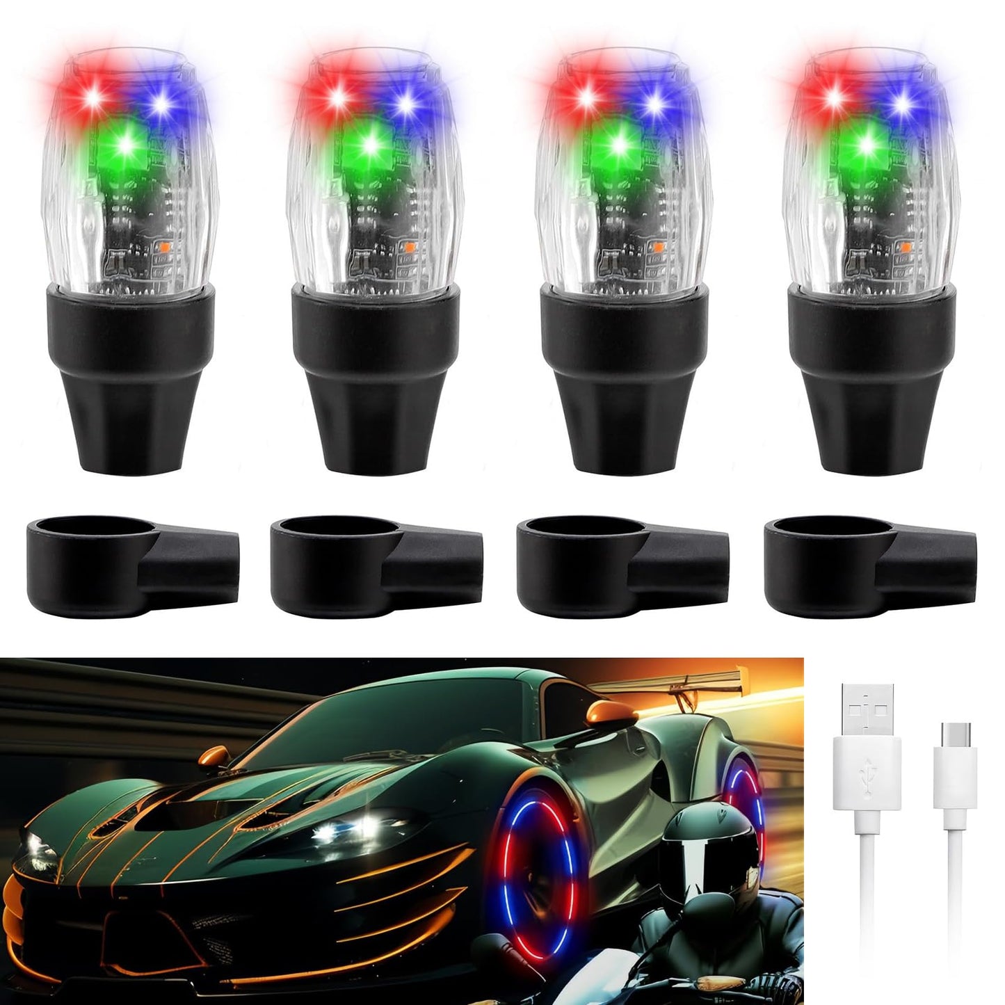 🔥 4PCS LED Wheel Lights – Make Your Car Impossible to Ignore at Night