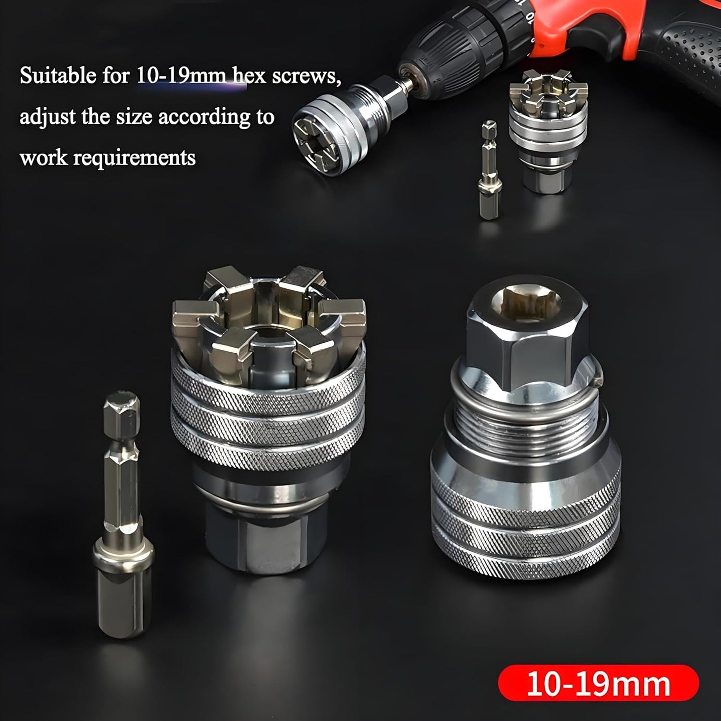 🔧Upgraded Adjustable Universal Socket – 10mm-19mm Master Wrench Tool