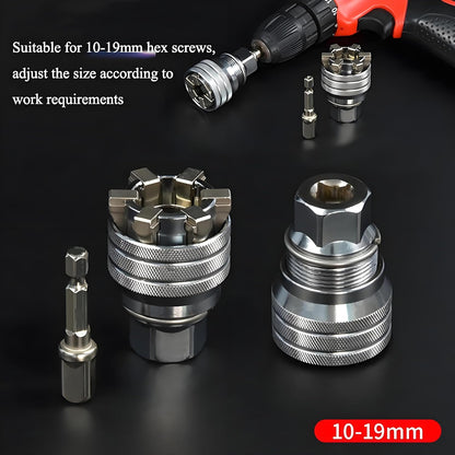 🔧Upgraded Adjustable Universal Socket – 10mm-19mm Master Wrench Tool