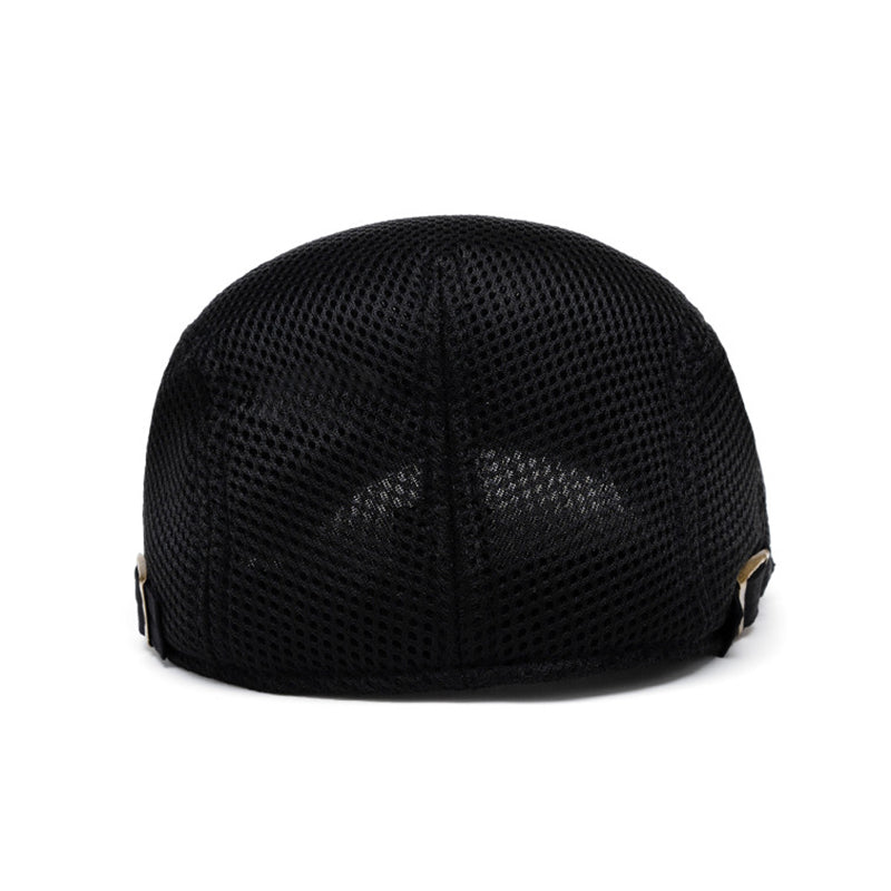 Men's Breathable Mesh Flat Cap – Adjustable Newsboy Ivy Beret Summer Hat