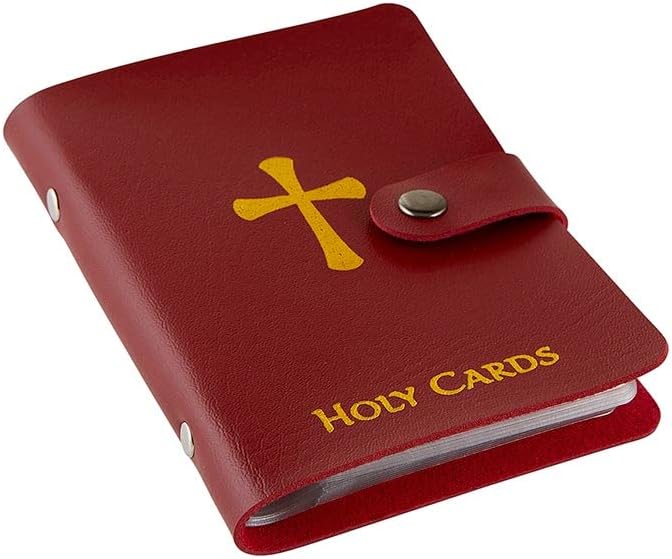 ✝️ Catholic Holy Card Holder – Pocket Prayer Card Organizer with Snap Closure