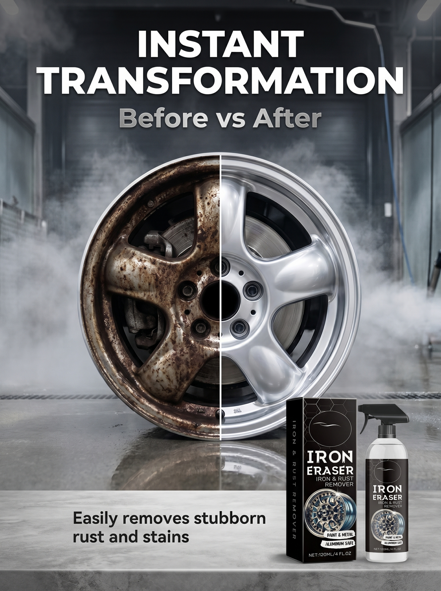🔥Buy One Get One Free🔥Limited 50% Off🔥No-rinse Rust Remover SprayQuickly eliminate stains and restore metal shine in seconds