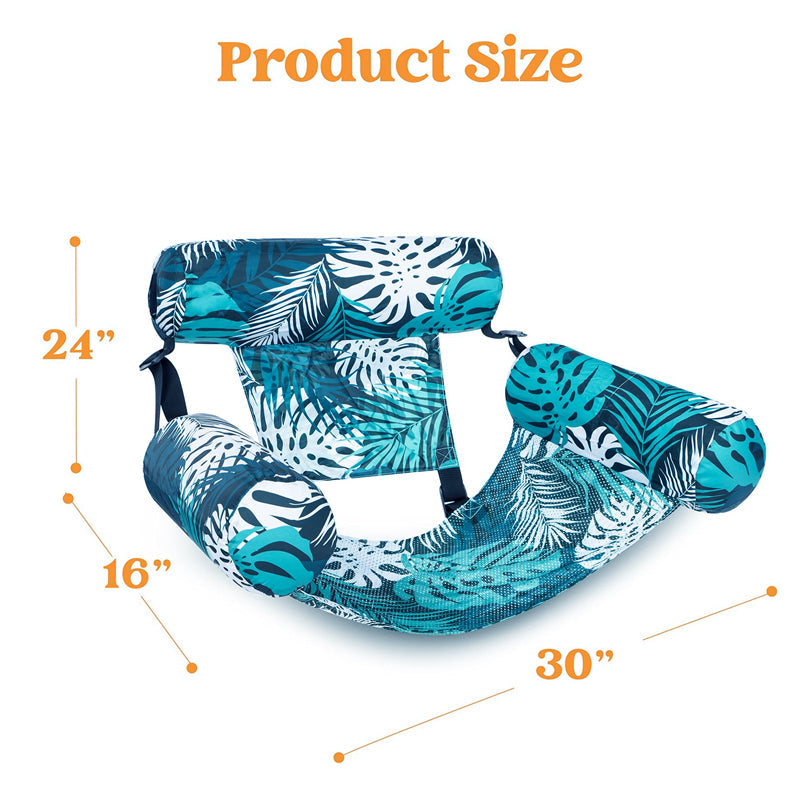 50% OFF NOW! 🌴 Inflatable Floating Chair – Tropical Leaf & Ultra-Light 260g 🌊